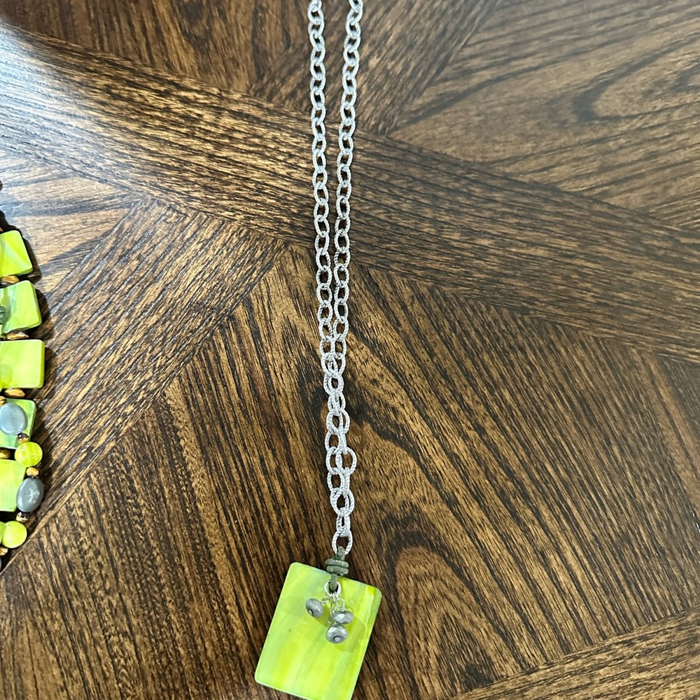 Silpada Green Stone Necklace